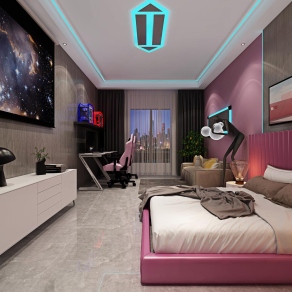 现代电竞房3D模型下载